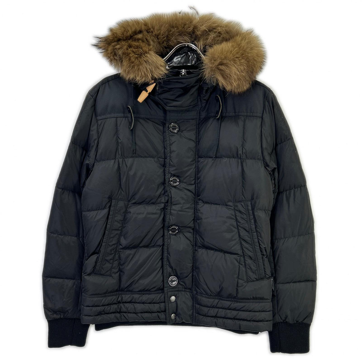 MONCLER モンクレール 10年製 ブラック RIBERA/リベラ ファー付きフーデットダウンジャケット ジャケット