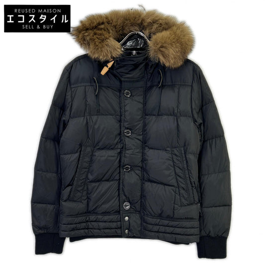 MONCLER モンクレール 10年製 ブラック RIBERA/リベラ ファー付きフーデットダウンジャケット ジャケット