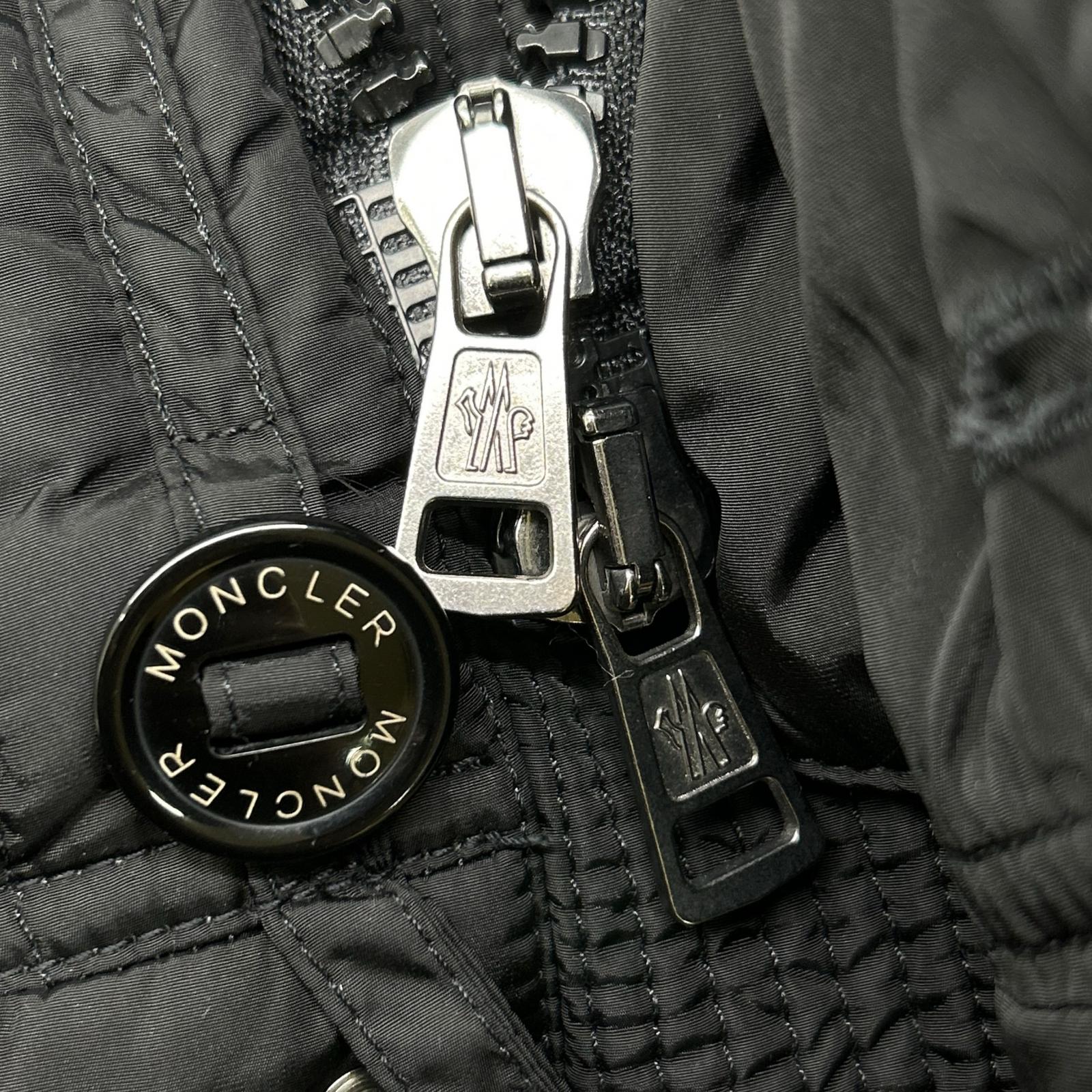 MONCLER モンクレール 10年製 ブラック RIBERA/リベラ ファー付きフーデットダウンジャケット ジャケット