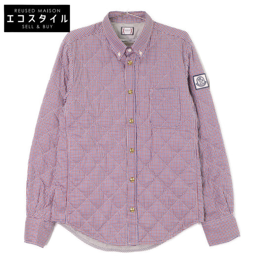 MONCLER モンクレール GAMME BLEU ガムブルー CAMICIA チェック 金ボタン ダウン入り 長袖シャツ トップス