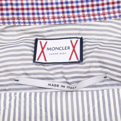 MONCLER モンクレール GAMME BLEU ガムブルー CAMICIA チェック 金ボタン ダウン入り 長袖シャツ トップス