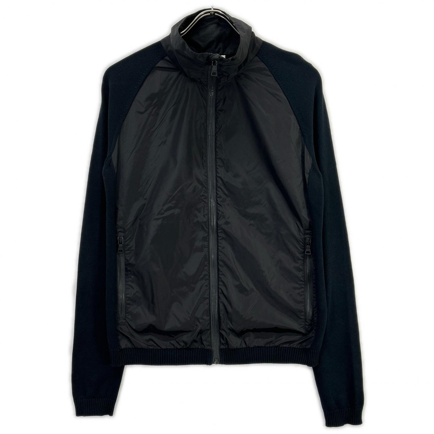 PRADA SPORT プラダスポーツ SMC405 11年製 ブラック ナイロン×コットン ニット切替トラックジャケット ジャケット
