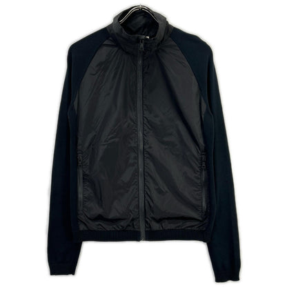PRADA SPORT プラダスポーツ SMC405 11年製 ブラック ナイロン×コットン ニット切替トラックジャケット ジャケット