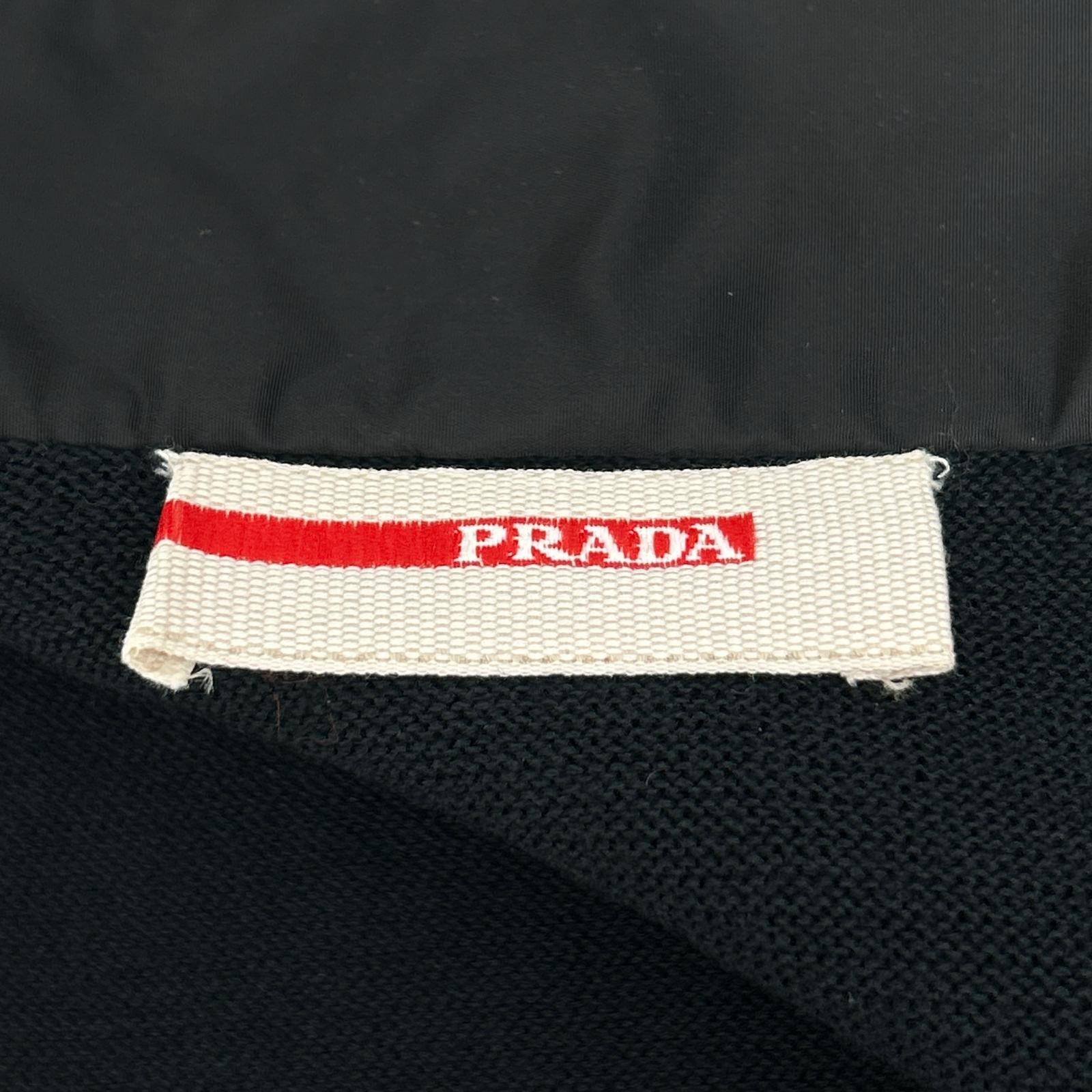 PRADA SPORT プラダスポーツ SMC405 11年製 ブラック ナイロン×コットン ニット切替トラックジャケット ジャケット