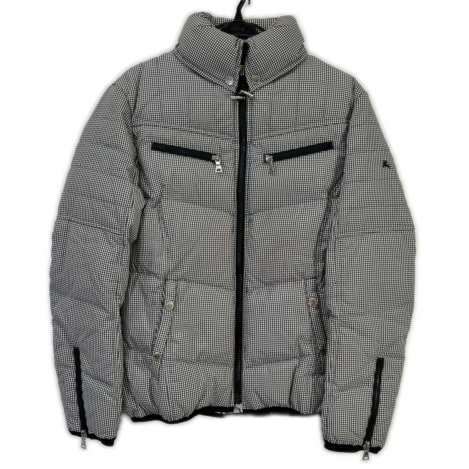 Burberry Black Label バーバリーブラックレーベル BMP81-135-04 ブラック×ホワイト ギンガムチェックダウンジャケット ジャケット