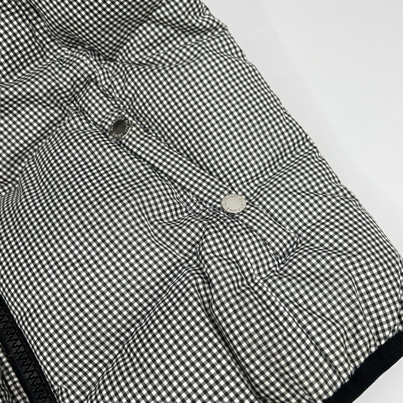 Burberry Black Label バーバリーブラックレーベル BMP81-135-04 ブラック×ホワイト ギンガムチェックダウンジャケット ジャケット