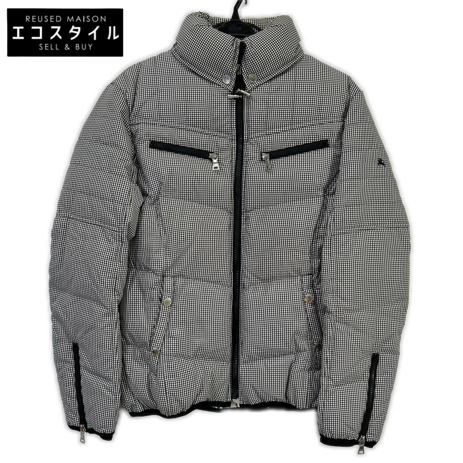 Burberry Black Label バーバリーブラックレーベル BMP81-135-04 ブラック×ホワイト ギンガムチェックダウンジャケット ジャケット