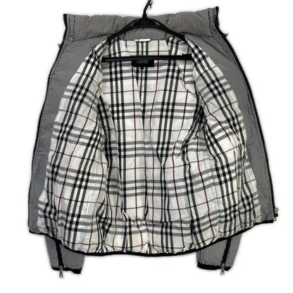 Burberry Black Label バーバリーブラックレーベル BMP81-135-04 ブラック×ホワイト ギンガムチェックダウンジャケット ジャケット