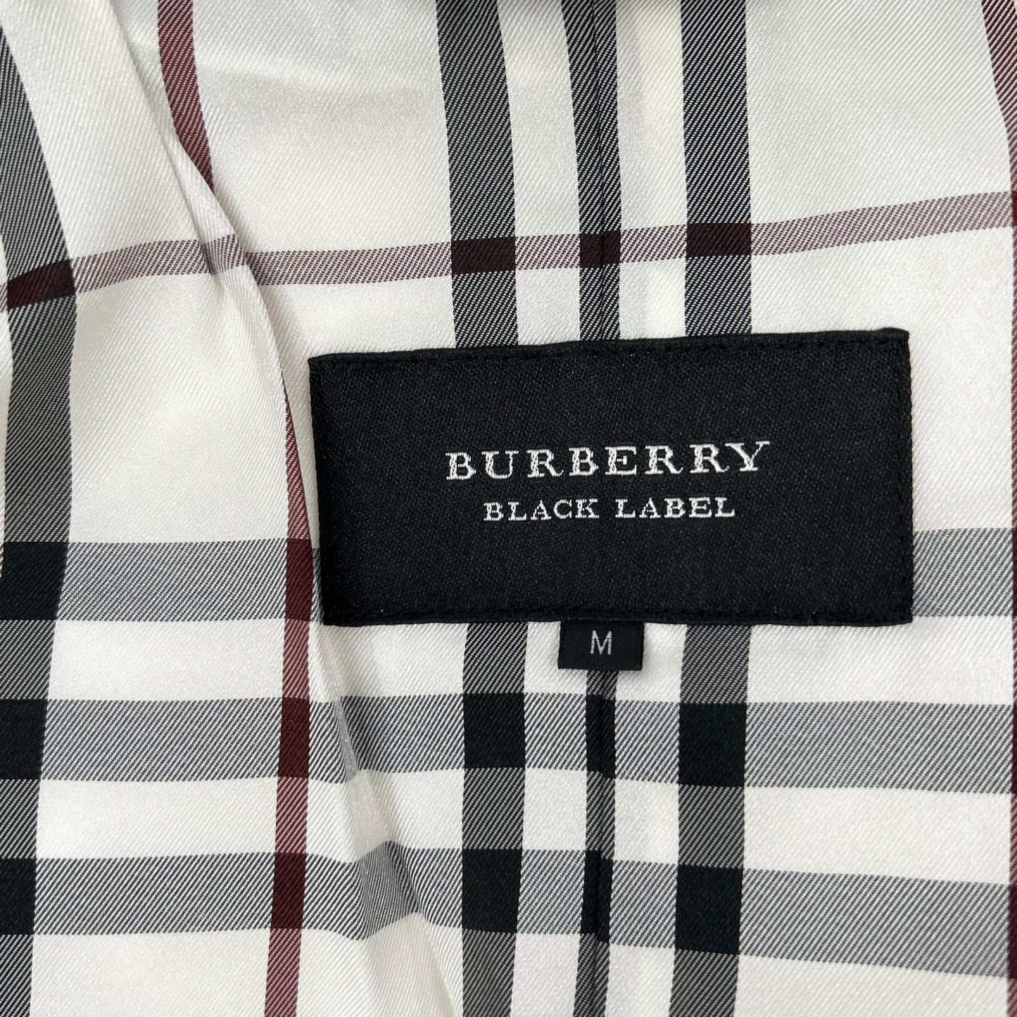 Burberry Black Label バーバリーブラックレーベル BMP81-135-04 ブラック×ホワイト ギンガムチェックダウンジャケット ジャケット