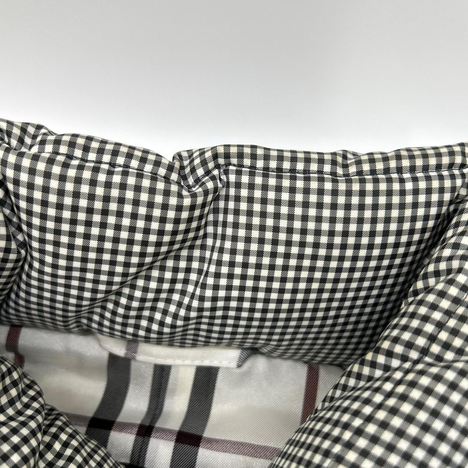 Burberry Black Label バーバリーブラックレーベル BMP81-135-04 ブラック×ホワイト ギンガムチェックダウンジャケット ジャケット