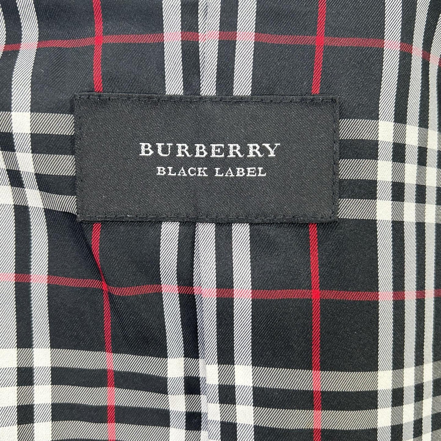Burberry Black Label バーバリーブラックレーベル BME95-705-09 ブラック 羊革 裏地チェック3Bテーラードレザージャケット ジャケット