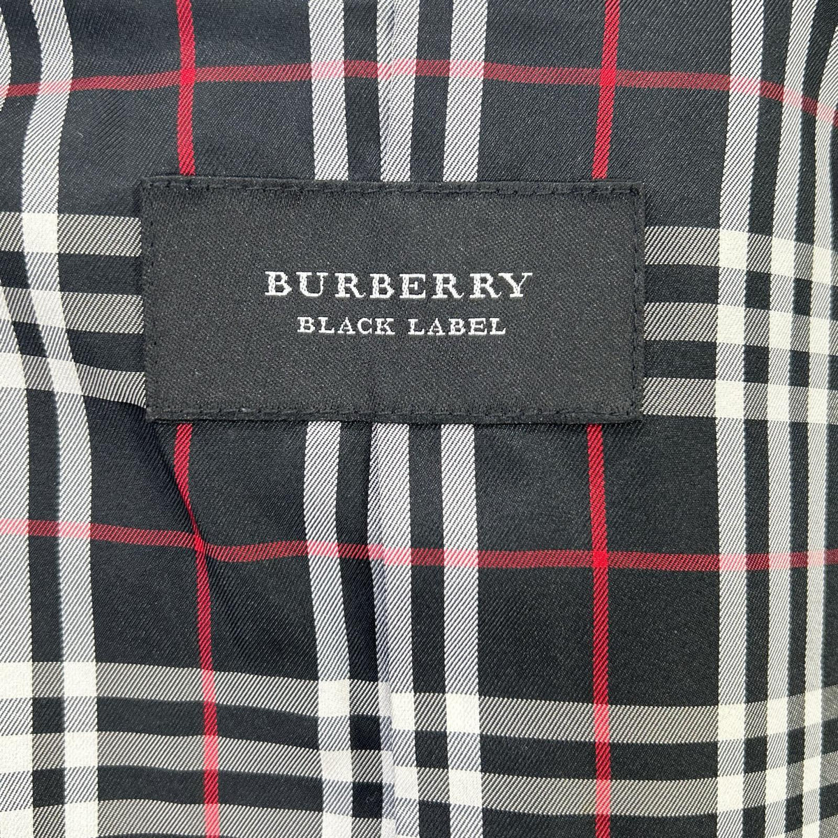 Burberry Black Label バーバリーブラックレーベル BME95-705-09 ブラック 羊革 裏地チェック3Bテーラードレザージャケット ジャケット