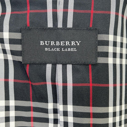 Burberry Black Label バーバリーブラックレーベル BME95-705-09 ブラック 羊革 裏地チェック3Bテーラードレザージャケット ジャケット