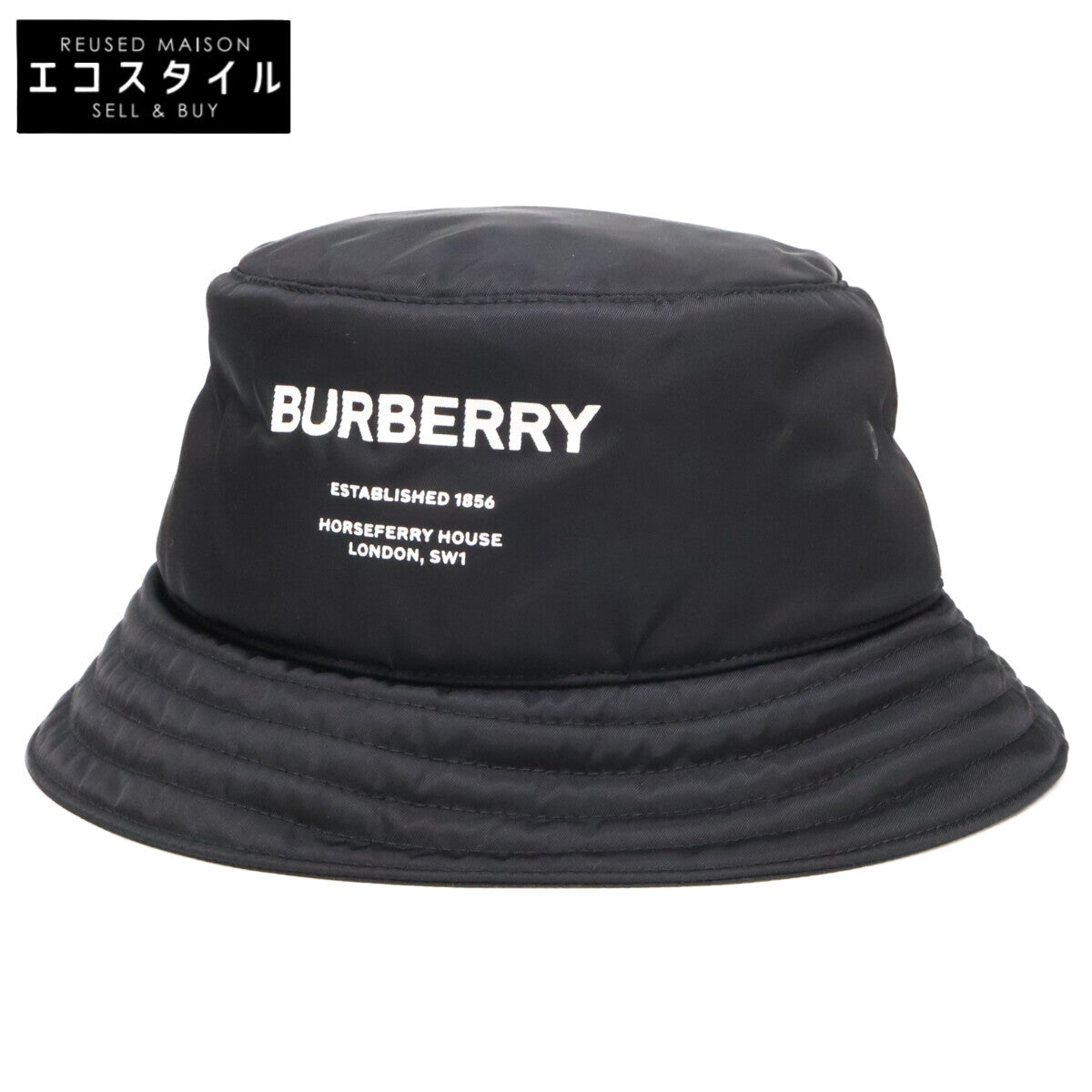 BURBERRY バーバリー 【新品同様】8044081/71E PADDED NYLON BUCKET HAT ロゴプリント ナイロン バケットハット 帽子
