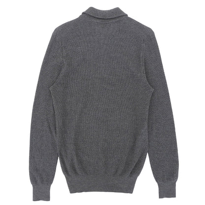 Brioni ブリオーニ シェルボタン ウールニット ポロシャツ トップス メンズ グレー 50 トップス