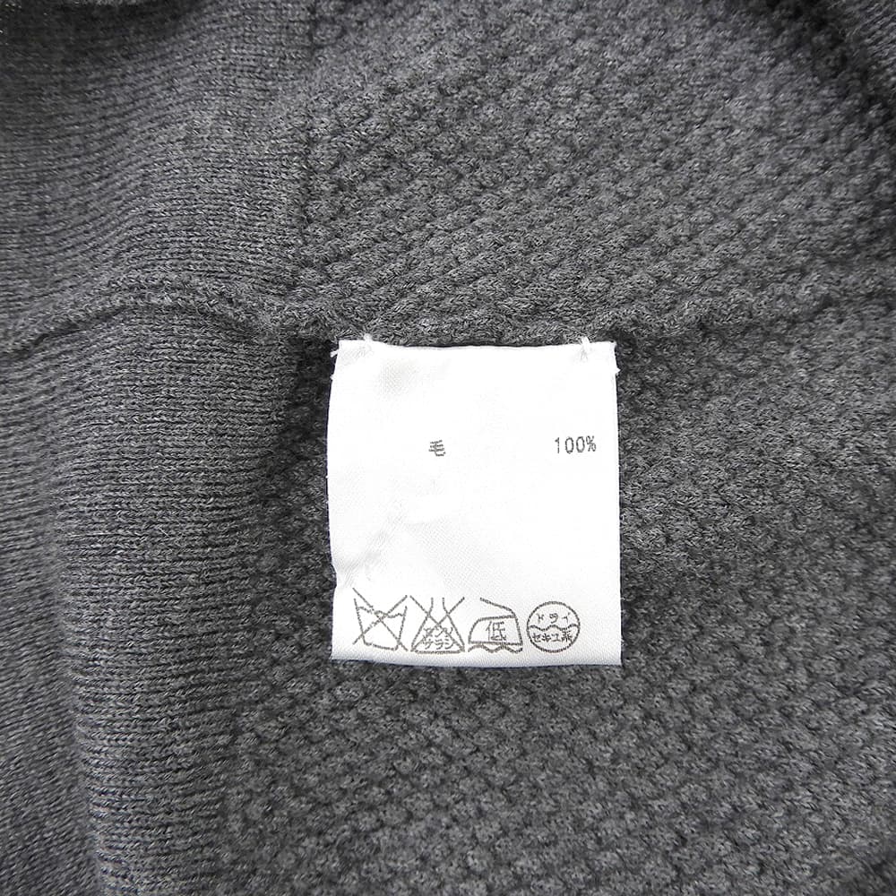 Brioni ブリオーニ シェルボタン ウールニット ポロシャツ トップス メンズ グレー 50 トップス