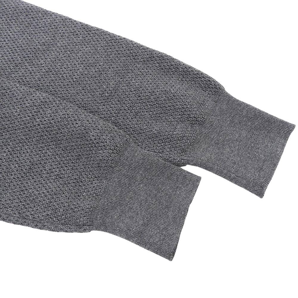 Brioni ブリオーニ シェルボタン ウールニット ポロシャツ トップス メンズ グレー 50 トップス