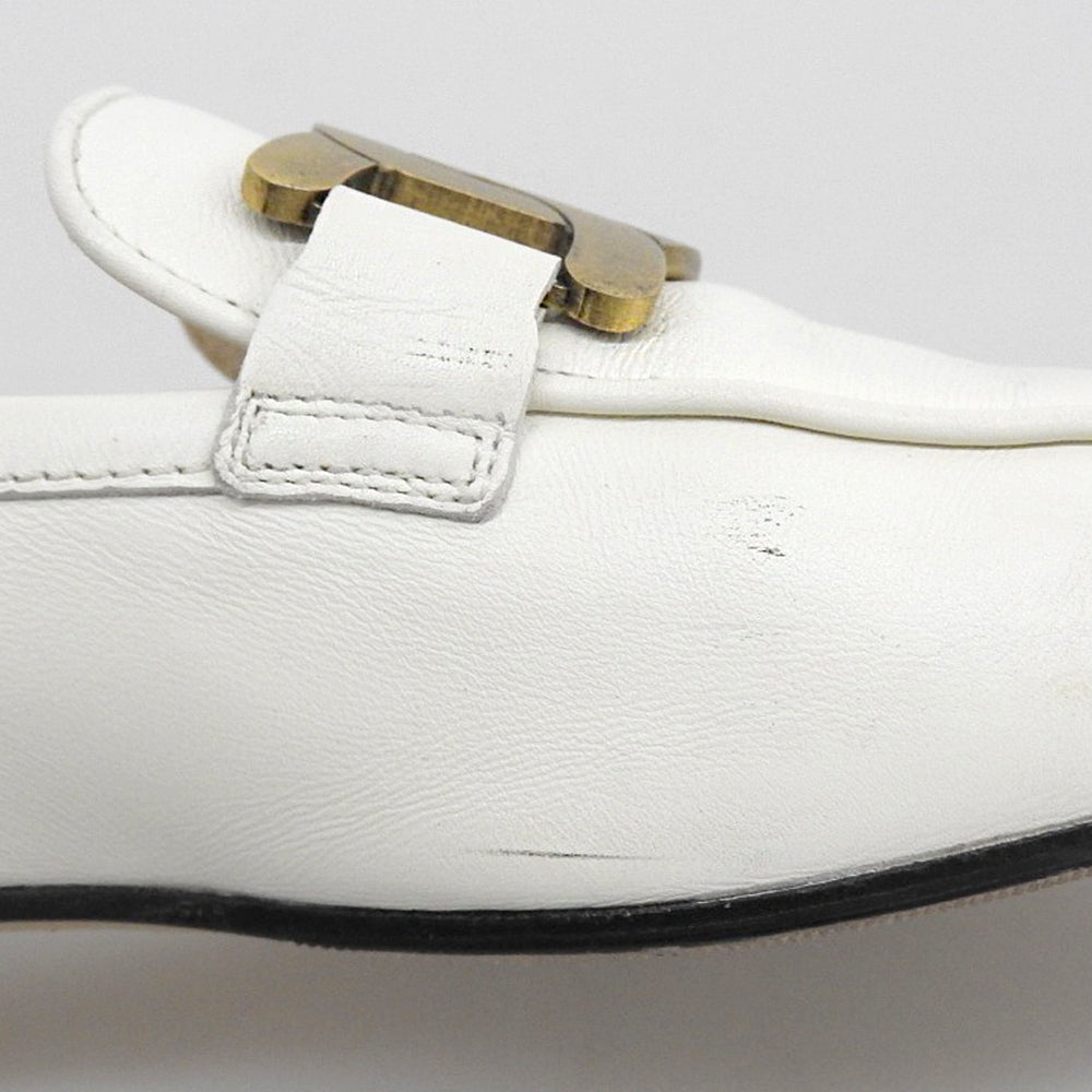 TOD'S トッズ ケイトレザー ローファー シューズ レディース ホワイト 37 1/2 シューズ