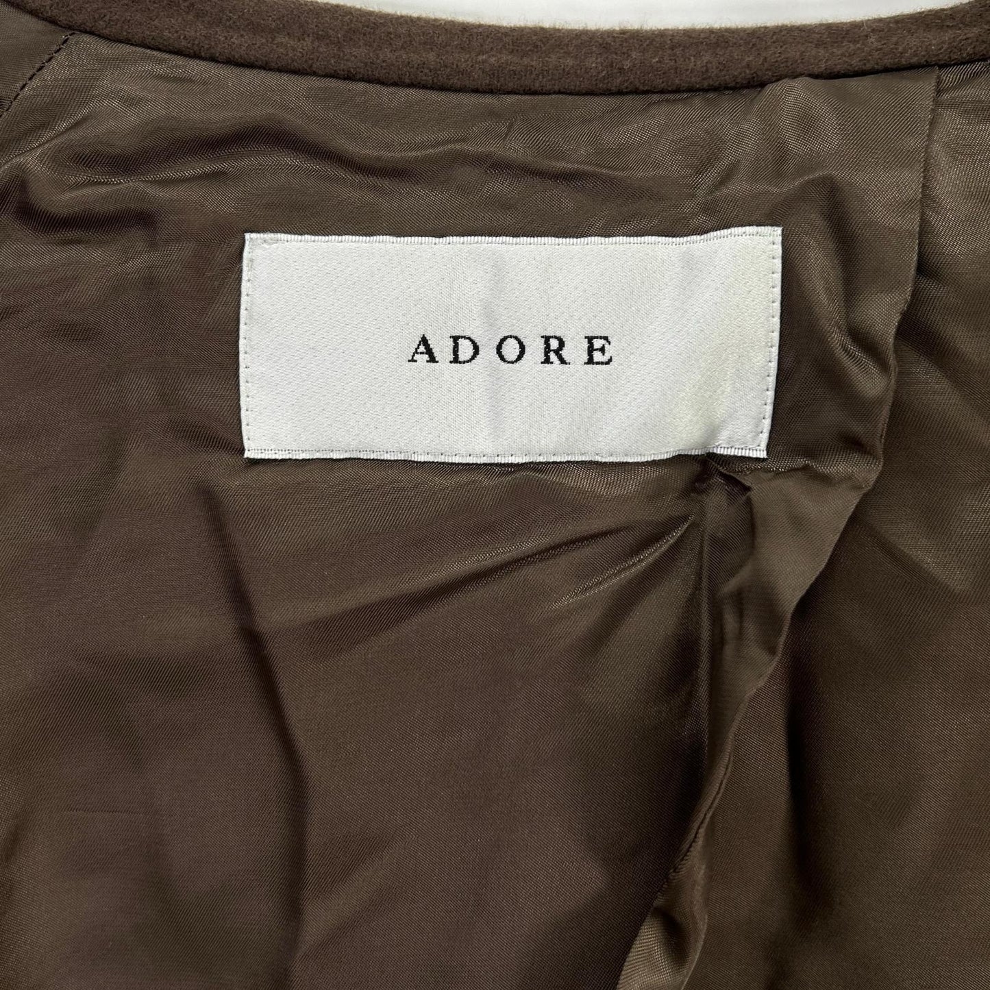 ADORE アドーア ブラウン ライトリバービックカラートレンチケープ コート コート