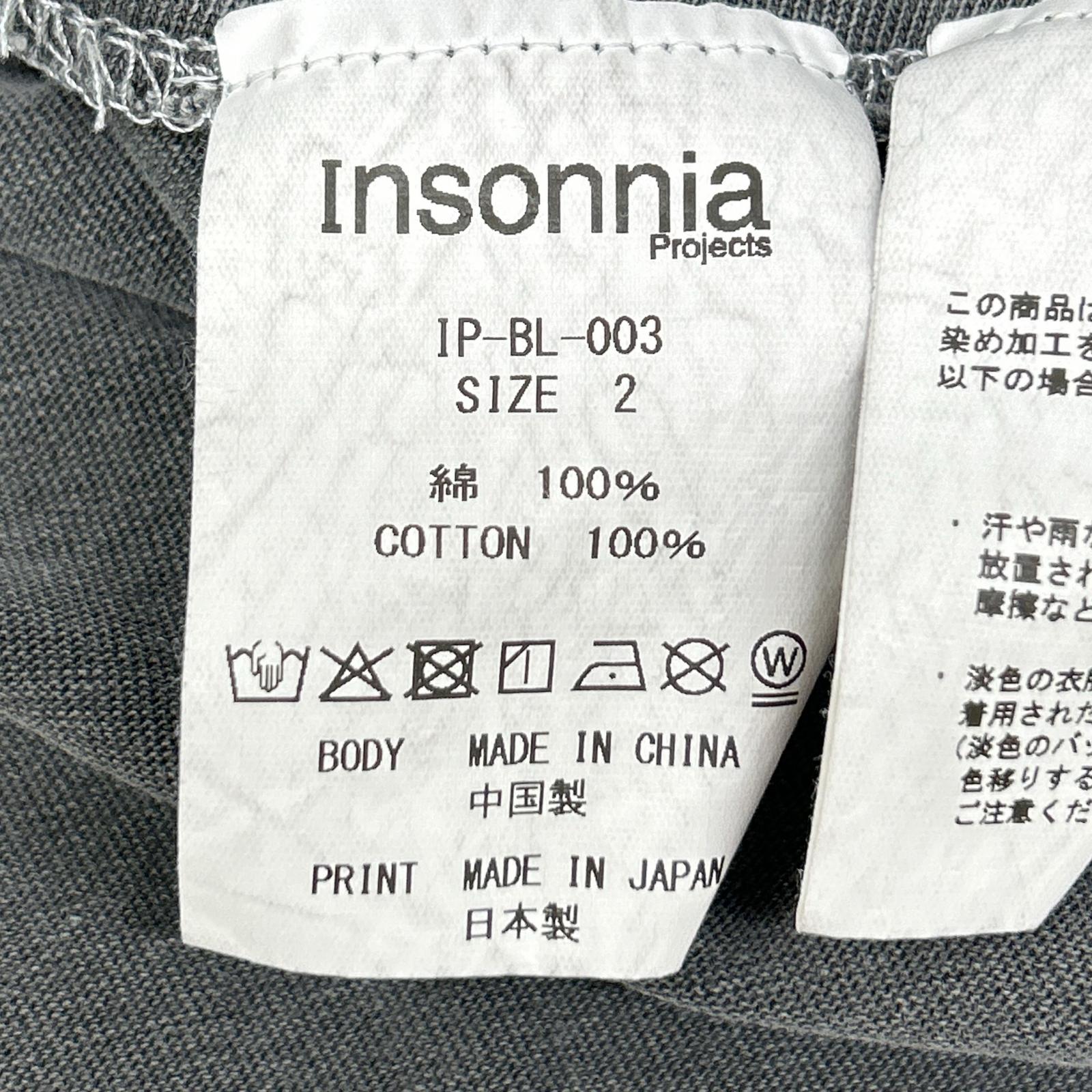 insonnia インソニア 【EDIFICE別注】IP-BL-003 ブラック blur PARKLIFE プリントTシャツ トップス