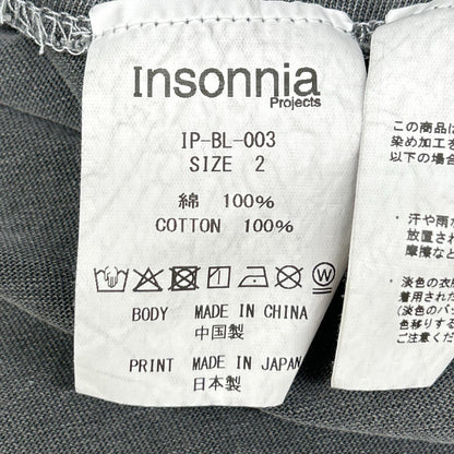 insonnia インソニア 【EDIFICE別注】IP-BL-003 ブラック blur PARKLIFE プリントTシャツ トップス