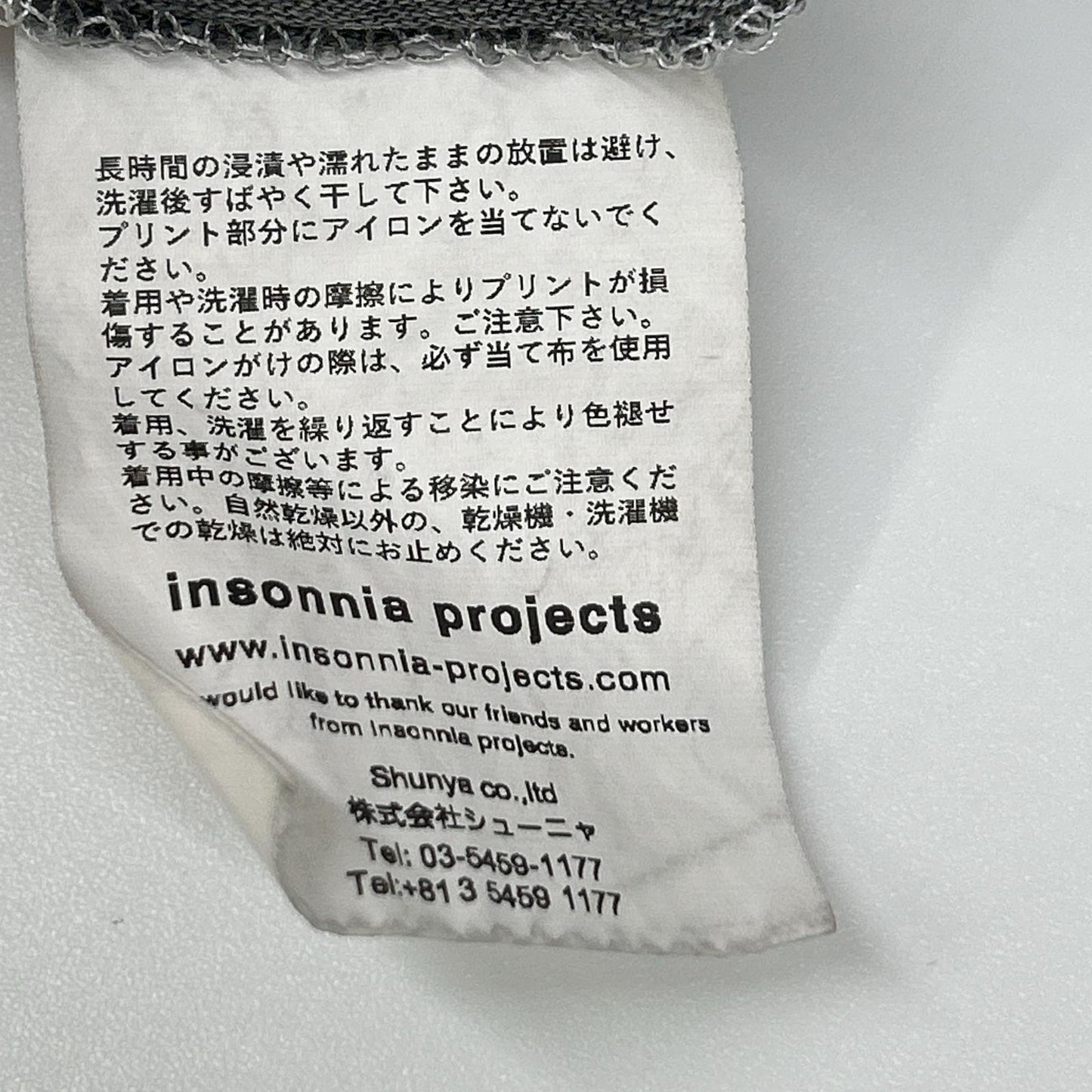 insonnia インソニア 【EDIFICE別注】IP-BL-003 ブラック blur PARKLIFE プリントTシャツ トップス
