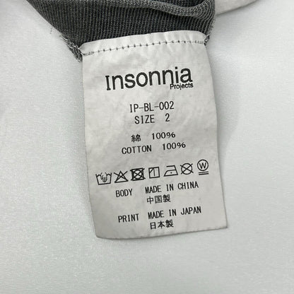insonnia インソニア 【EDIFICE別注】IP-BL-002 ブラック blur LAW プリントTシャツ トップス