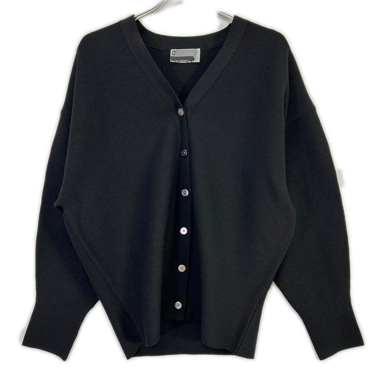 Chaos カオス CH206532ER Black Cotton Épicerie Cardigan Top
