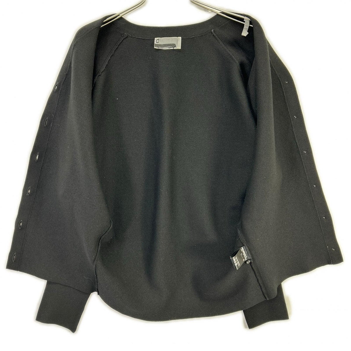 Chaos カオス CH206532ER Black Cotton Épicerie Cardigan Top