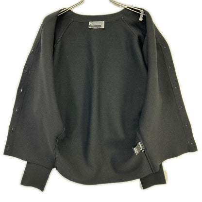 Chaos カオス CH206532ER Black Cotton Épicerie Cardigan Top