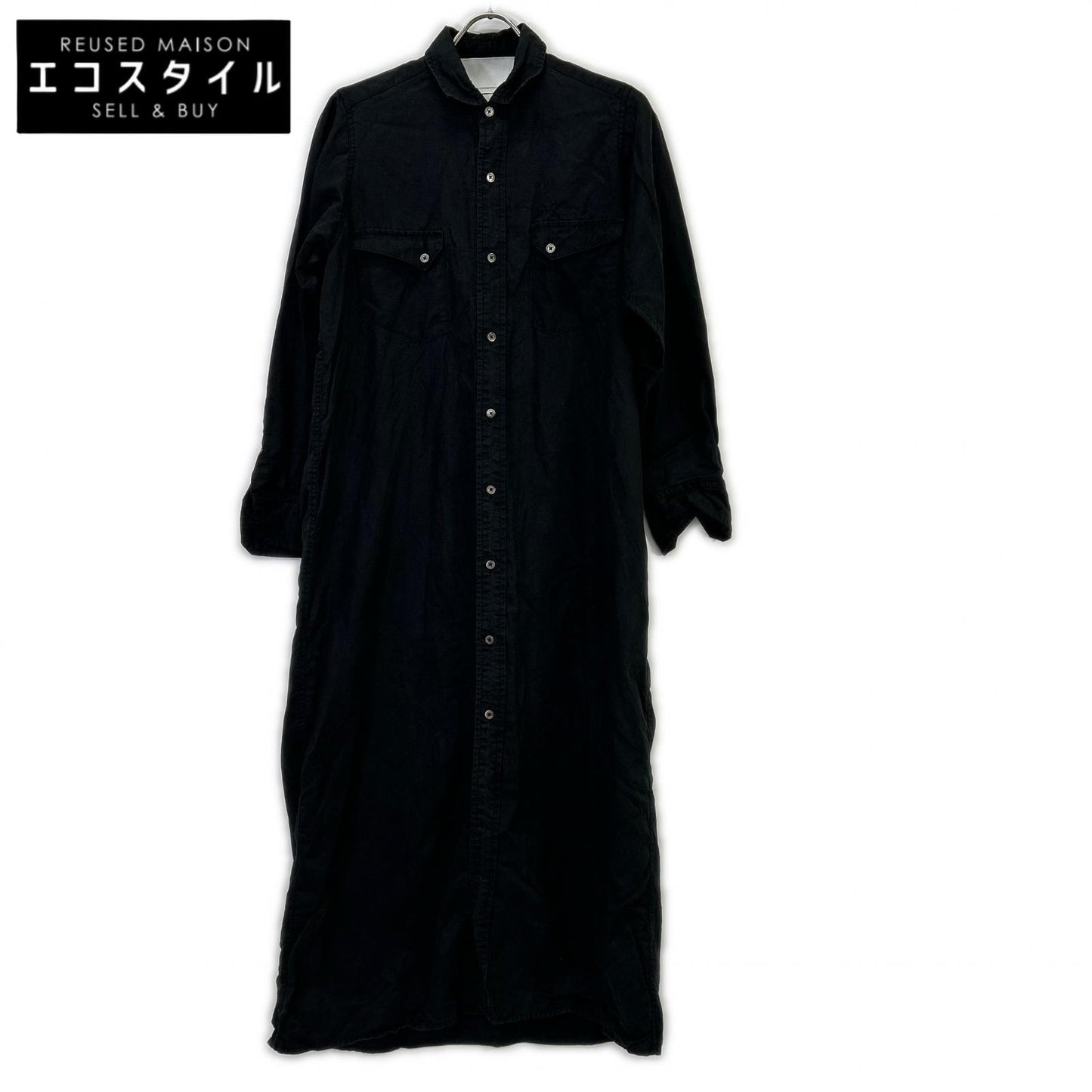 TICCA ティッカ 0213407301 リネン混 長袖シャツ ワンピース