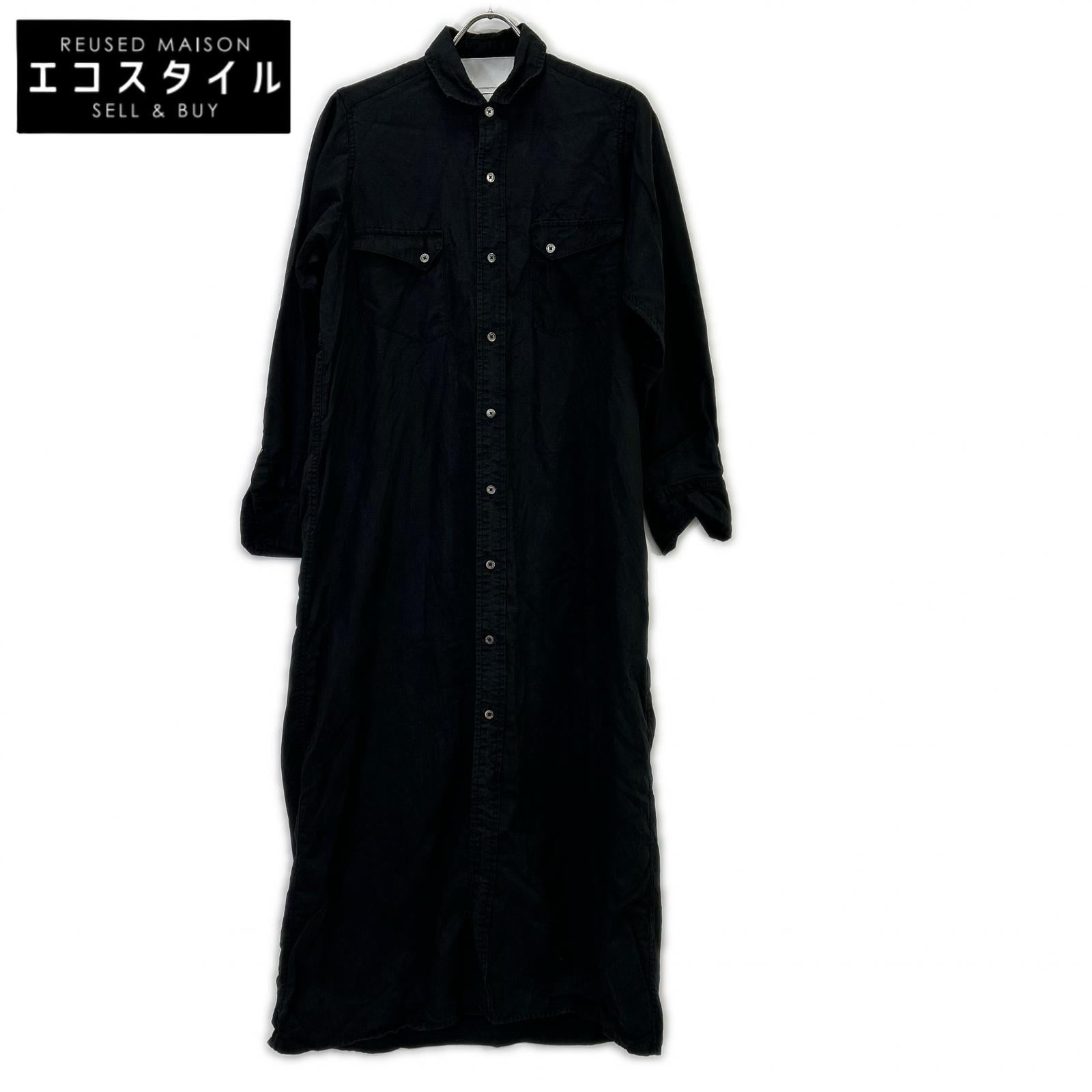 TICCA ティッカ 0213407301 リネン混 長袖シャツ ワンピース
