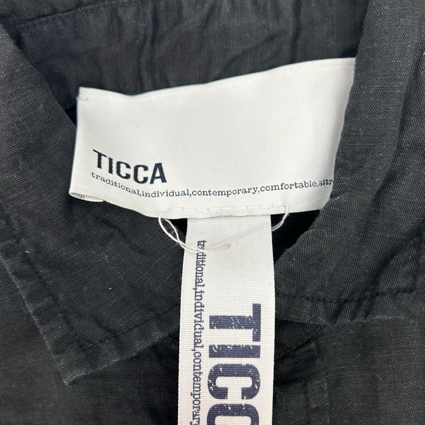 TICCA ティッカ 0213407301 リネン混 長袖シャツ ワンピース