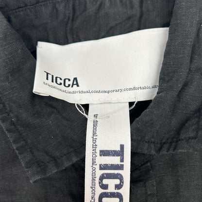 TICCA ティッカ 0213407301 リネン混 長袖シャツ ワンピース
