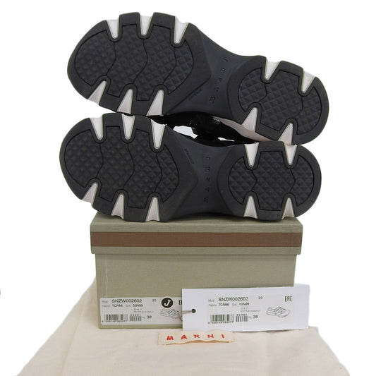MARNI マルニ 美品 ベルクロ メッシュサンダル シューズ レディース ブラック 38 SNZW002602 シューズ