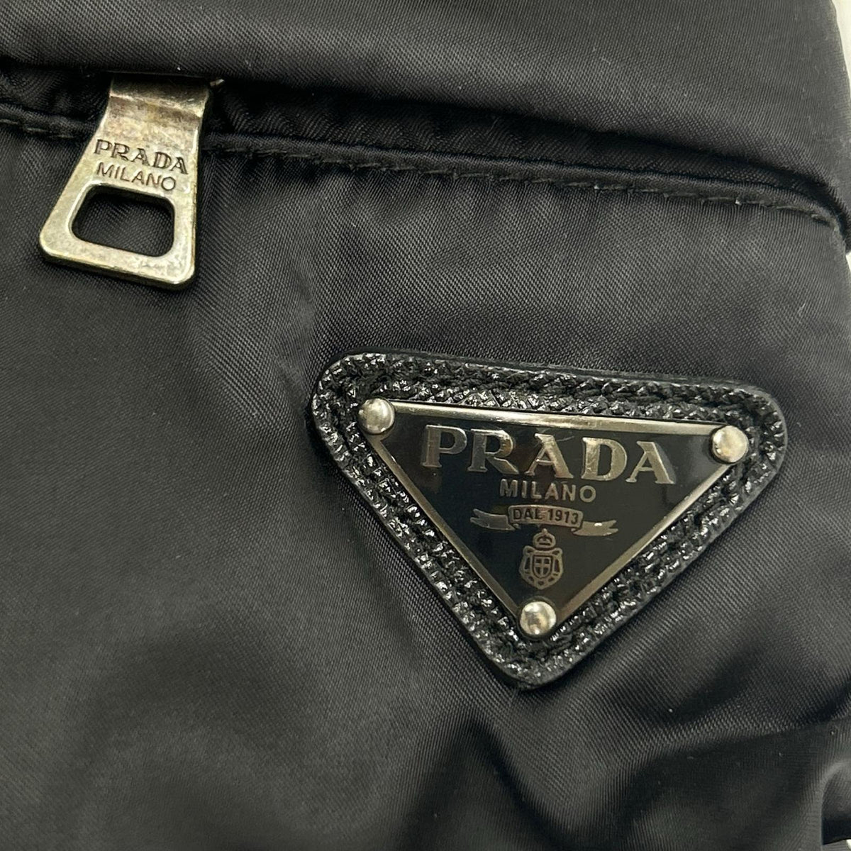 PRADA SPORT 290150 black nylon triangle-logo down jacket Jacket