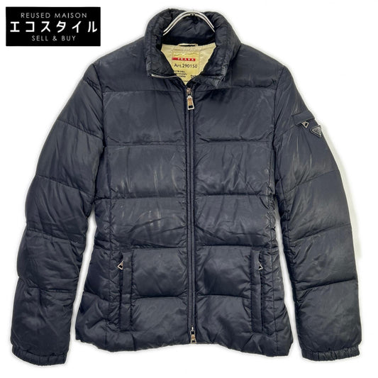 PRADA SPORT 290150 black nylon triangle-logo down jacket Jacket