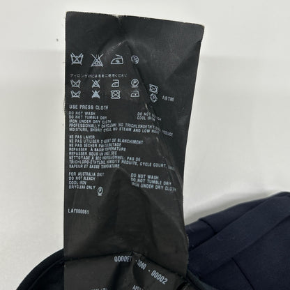 PRADA プラダ P2583 ネイビー 1タック クロップドナイロンパンツ ボトムス