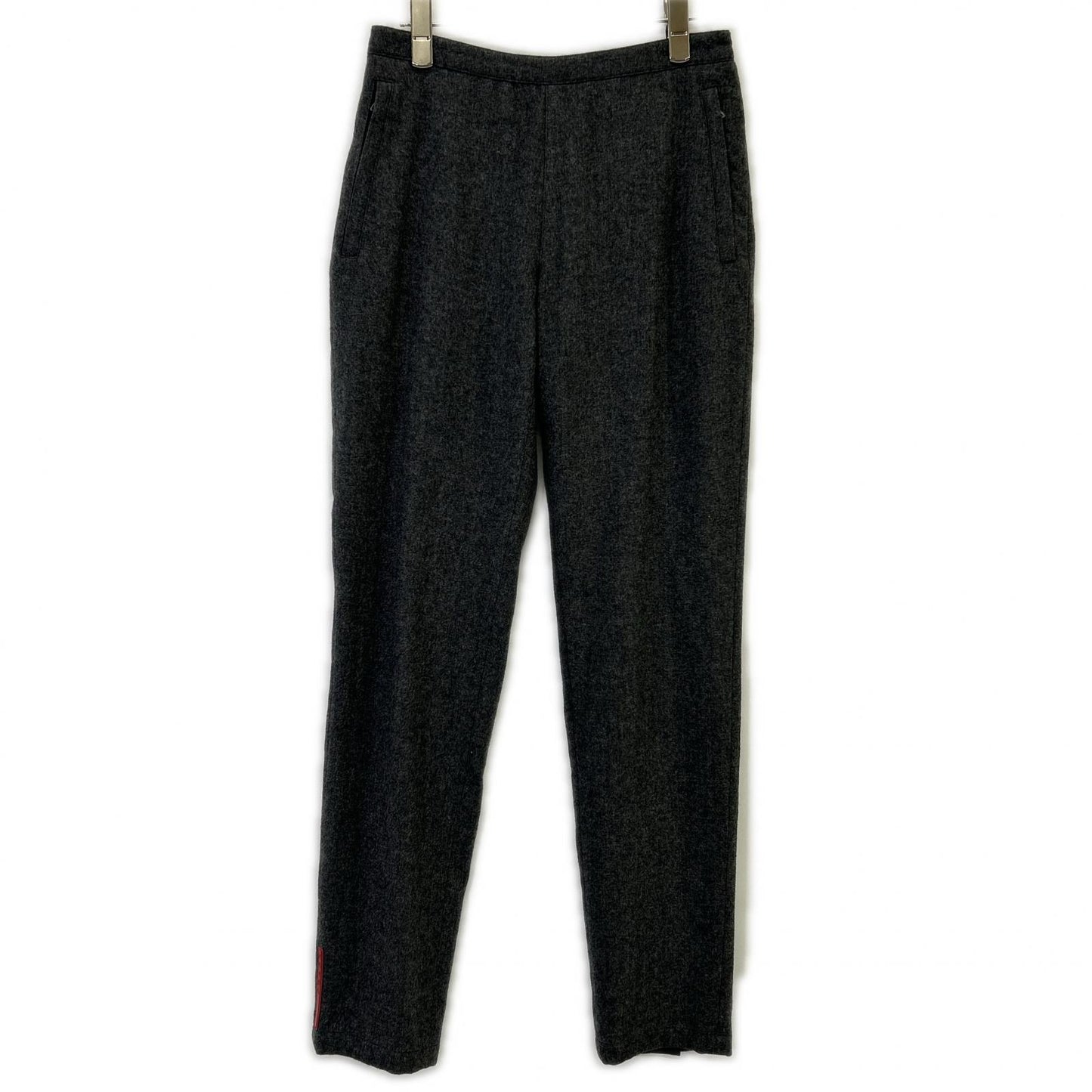 PRADA SPORT gray wool side-zip slacks bottoms