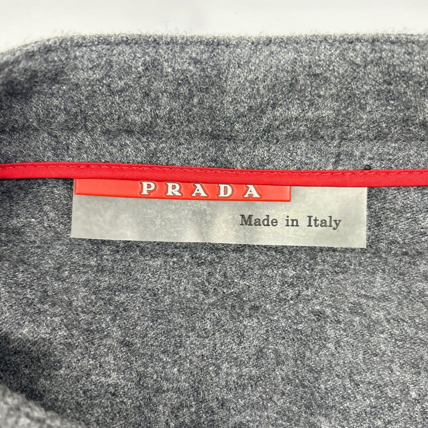 PRADA SPORT プラダスポーツ グレー ウール サイドジップ スラックスパンツ ボトムス