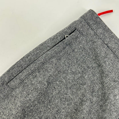 PRADA SPORT gray wool side-zip slacks bottoms