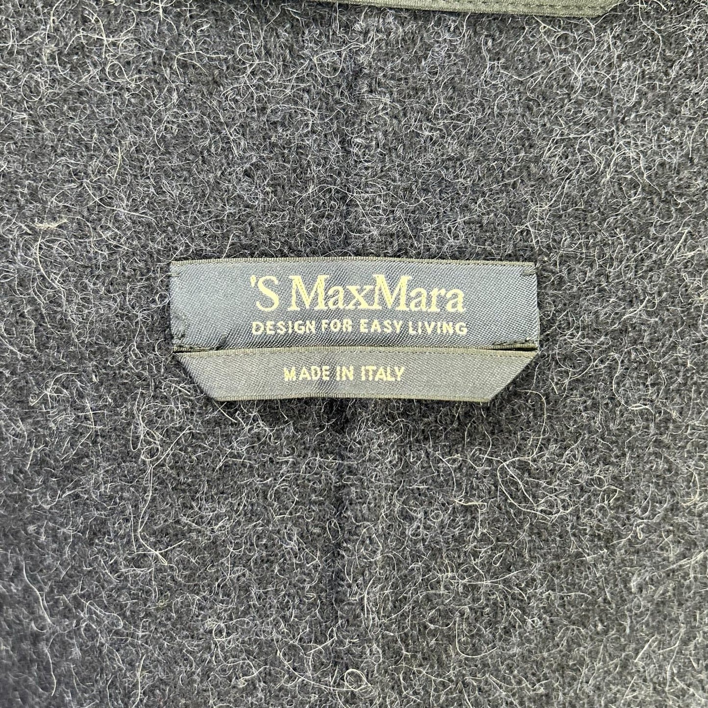 S MaxMara エスマックスマーラ 90160163 ネイビー ウールアンゴラ CUCITO A MANO ベルト付き コート コート