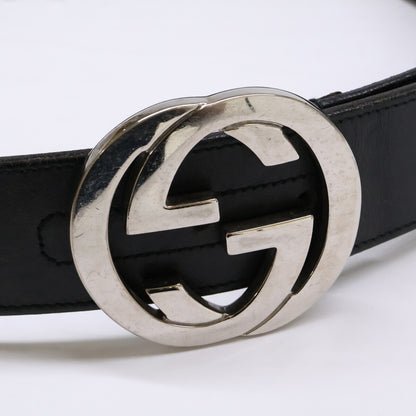 GUCCI グッチ 114984 インターロッキングG レザー ベルト