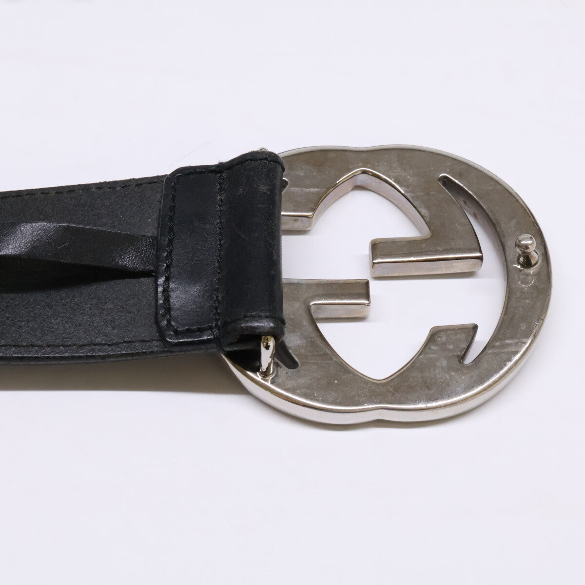 GUCCI グッチ 114984 インターロッキングG レザー ベルト