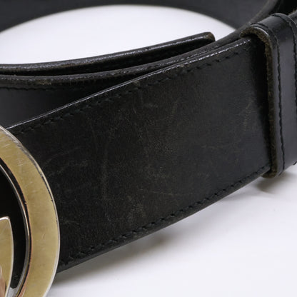 GUCCI グッチ 114984 インターロッキングG レザー ベルト