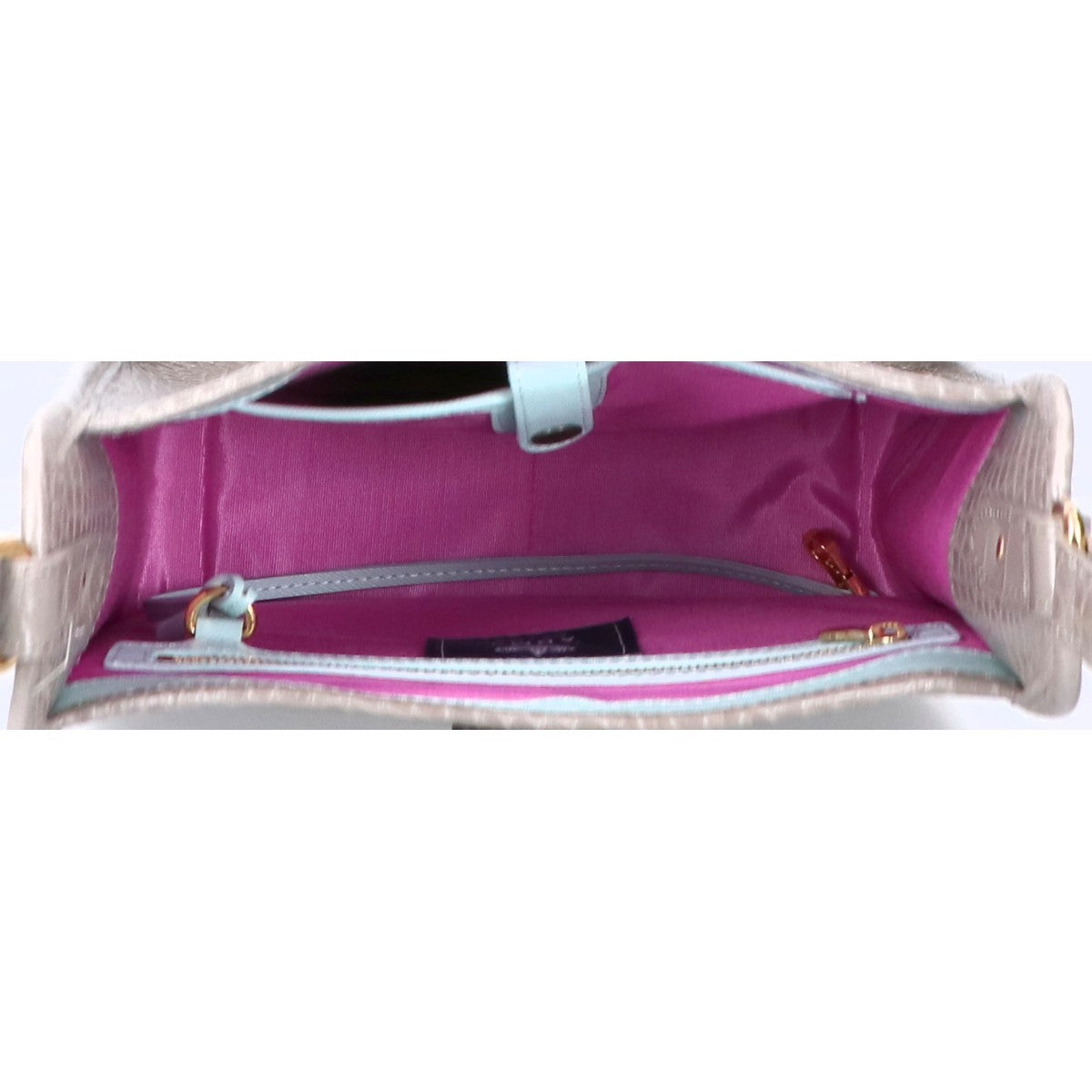 A.D.M.J. Accessoires De Mademoiselle ADMJ 【美品】クロコ型押しレザー アールデコモチーフ デイリー クロスボディ ショルダーバッグ