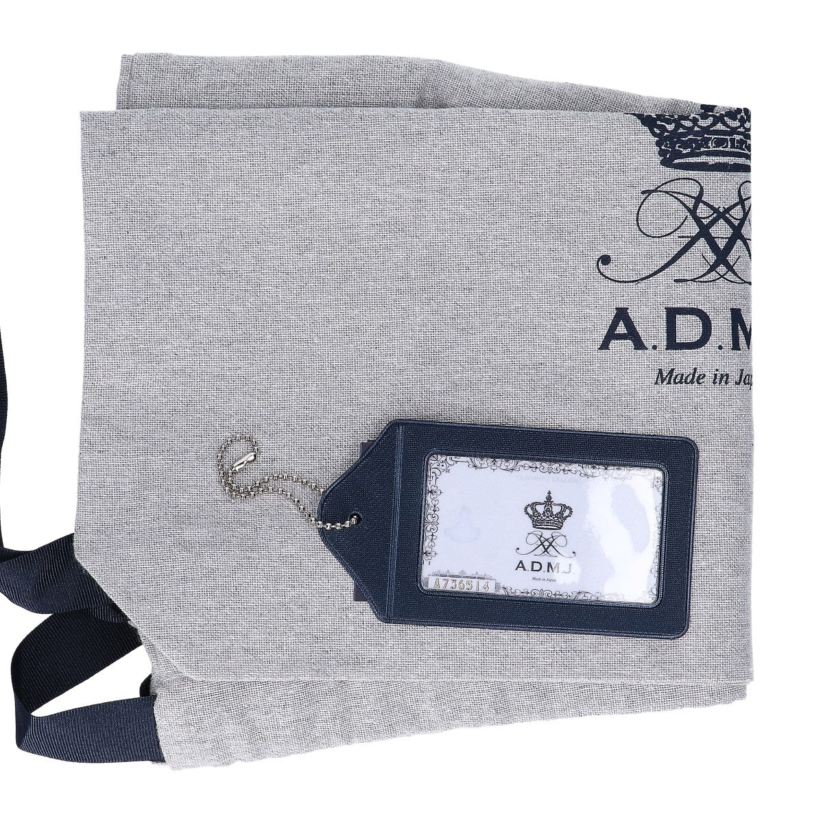 A.D.M.J. Accessoires De Mademoiselle ADMJ 【美品】クロコ型押し アールデコモチーフ デイリー クロスボディ ショルダーバッグ