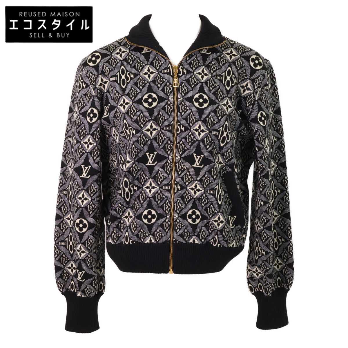 LOUIS VUITTON ルイヴィトン 【国内正規】RW211A ZIF FKKC99 Since1854 モノグラム ジップアップ ニット ジャケット
