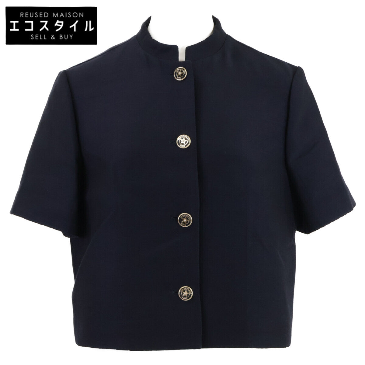 Christian Dior クリスチャンディオール 【美品/国内正規】321V31A1304 裏地オブリーク ロゴスターボタン 半袖ジャケット ジャケット