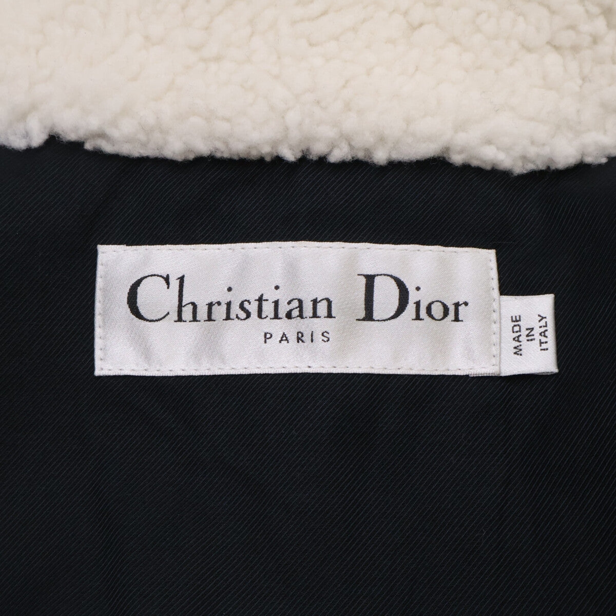 Christian Dior クリスチャンディオール 美品 国内正規 358G44AL841 ラムスキン ムートンファー ウールxカシミア ニット切り替えベスト ジャケット
